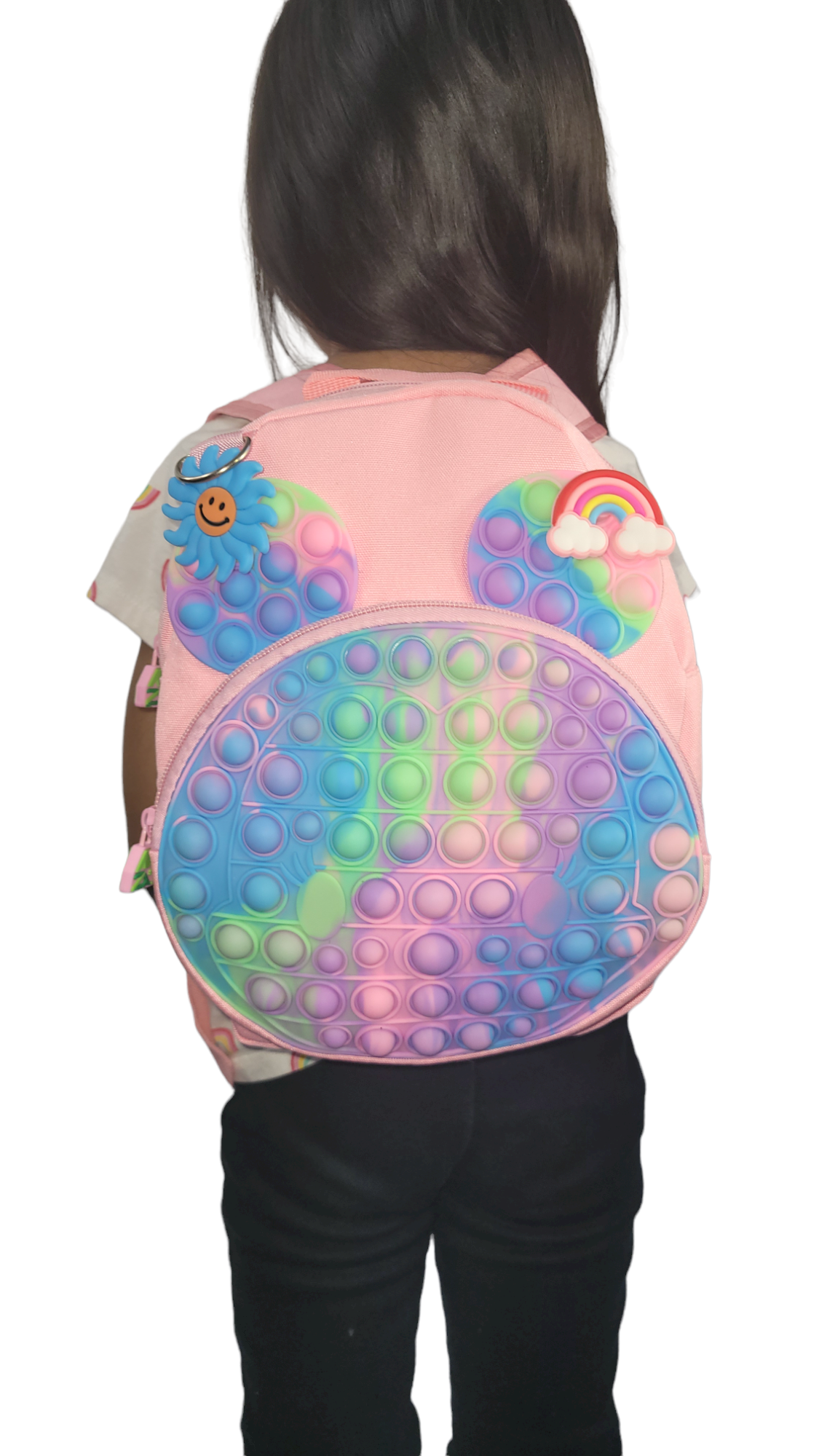 Small pink popper backpack