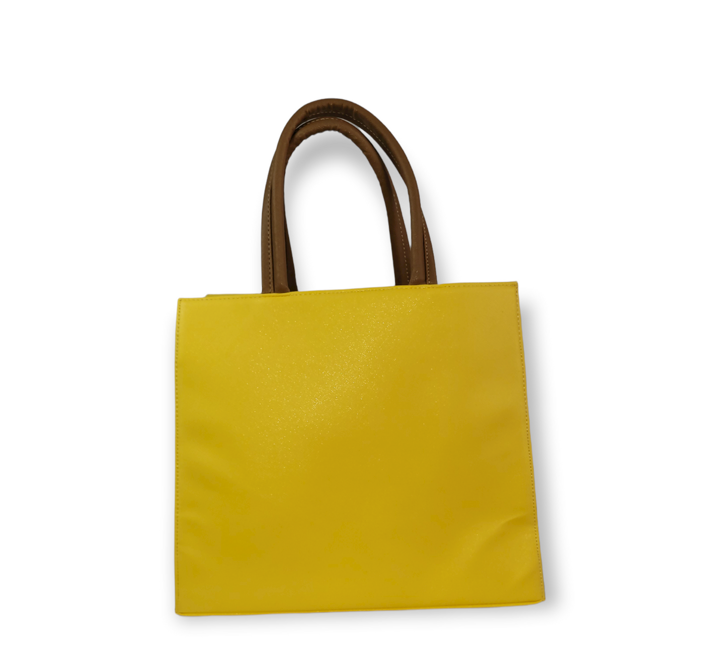 Yellow strapless handbag