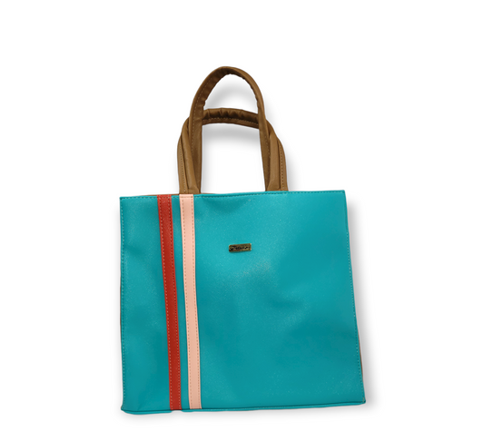 Teal strapless handbag